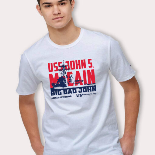 Veteran USS John Mc Cain 4th July T Shirt