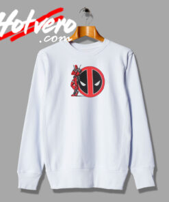 Deadpool Wade Wilson Leaning on His Logo Sweatshirt