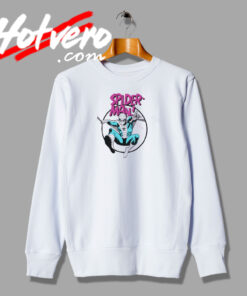 Swinging Spidey Pink Logo Art Sweatshirt