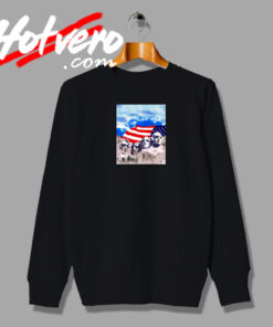 Mount Rushmore With American Flag Sweatshirt