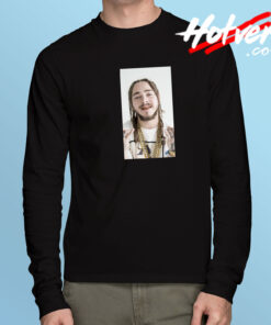 Post Malone Portrait Rapper Long Sleeve Tee