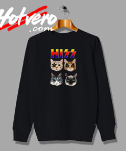 Hiss Cats Kittens Rockin Sweatshirt