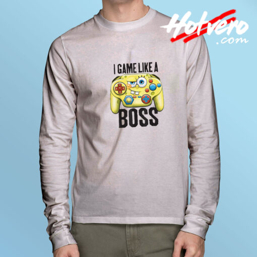 Spongebob I Game Like A Boss Long Sleeve Tee