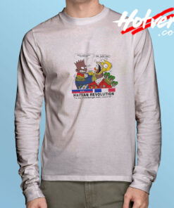 Bart Simpson Haitian Revolution Funny Long Sleeve Tee