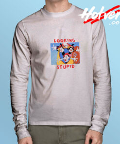 Looking Stupid Cartoon long Sleeve Tee