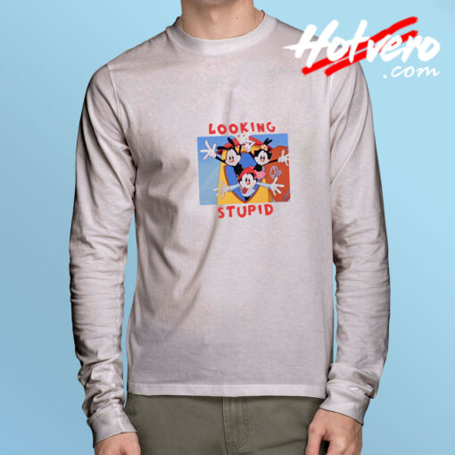 Looking Stupid Cartoon long Sleeve Tee