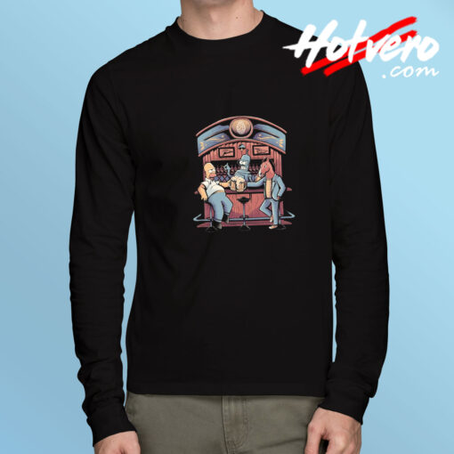 Bart Simpsons Happy Hour Long Sleeve Tee