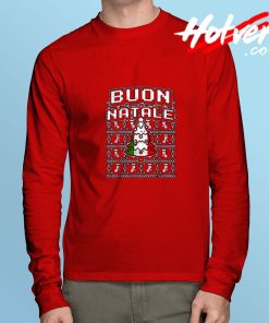 Funny Buon Natale Christmas Long Sleeve T shirt