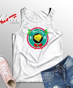 Yellow Diamond Merry Christmas Wreath Tank Top