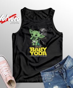 Yoda Protects The Mandalorian Funny Novelty Tank Top