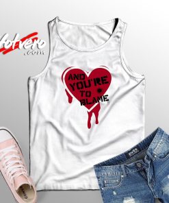 You're To Blame Anti Valentine's Day Vintage Style Tank Top