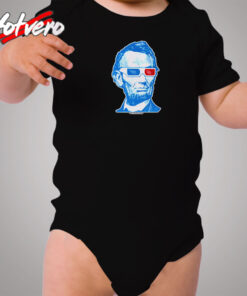 Abraham Lincoln 3d Glasses Cozy Baby Onesies