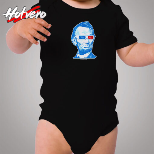 Abraham Lincoln 3d Glasses Cozy Baby Onesies