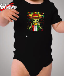 Alien Eating Taco Cozy Baby Onesies