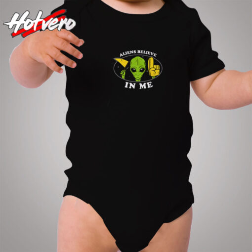 Aliens Believe In Me Cozy Baby Onesies