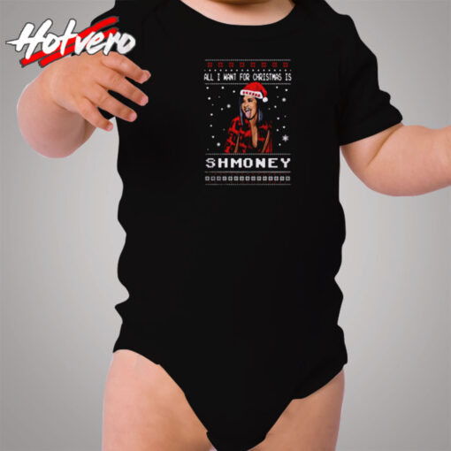 All I Want For Christmas Is Shmoney Cozy Baby Onesies