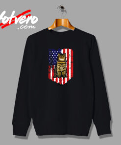 American Flag Exotic Shorthair Urban Sweatshirt