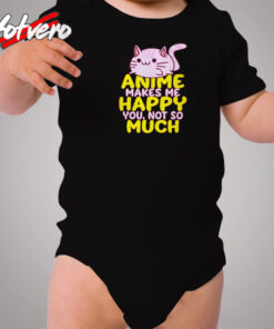 Anime Makes Me Happy Cozy Baby Onesies