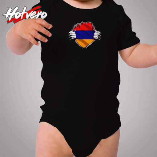 Armenia Roots Flag Cozy Baby Onesies