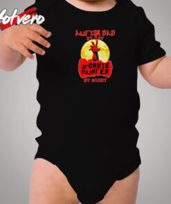 Autism Dad Funny Zombie Hunter Cozy Baby Onesies