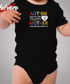 Autism Does Not Come Cozy Baby Onesies