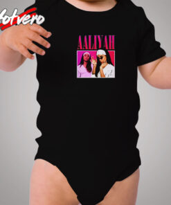 Awesome Vintage Retro Aaliyah 90s Rapper Cozy Baby Onesies