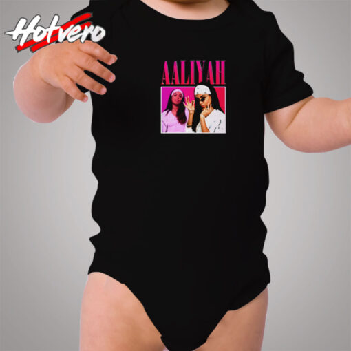 Awesome Vintage Retro Aaliyah 90s Rapper Cozy Baby Onesies