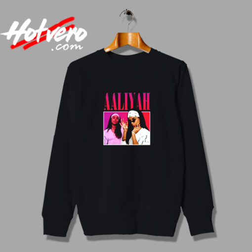 Awesome Vintage Retro Aaliyah 90s Rapper Urban Sweatshirt