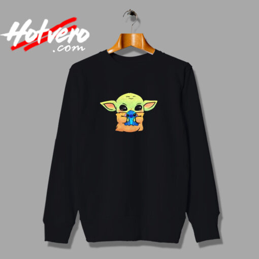 Baby Yoda Hug Stitch Urban Sweatshirt