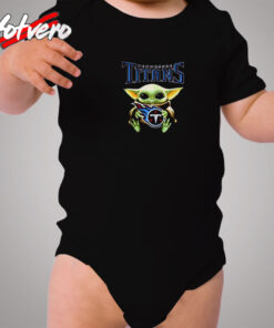 Baby Yoda Hug Tennessee Titans Cozy Baby Onesies