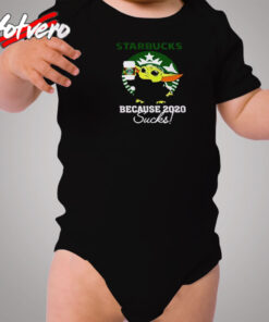 Baby Yoda Starbucks Because 2020 Cozy Baby Onesies