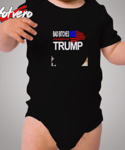 Bad Bitches For Trump Cozy Baby Onesies