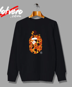 Bape Flame Milo On Big Ape Urban Sweatshirt