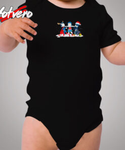 Batman Superman Wonder Woman Christmas Cozy Baby Onesies