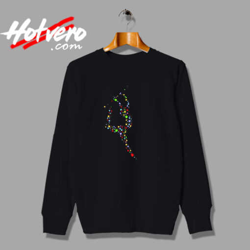 Baton Twirling Hearts Urban Sweatshirt