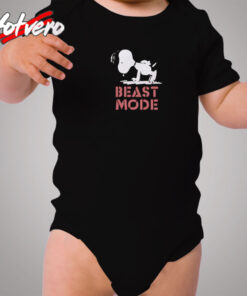 Beast Mode Gym Training Mode On Try Hard Snoopy Cozy Baby Onesies