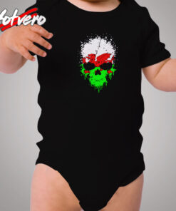 Beautiful Dripping Gothic Skull Cozy Baby Onesies