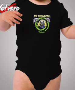 Beetlejuice It's Showtime Vintage Horror Cozy Baby Onesies