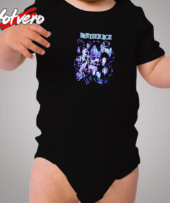 Beetlejuice Purple Tonal Poster Girls Cozy Baby Onesies