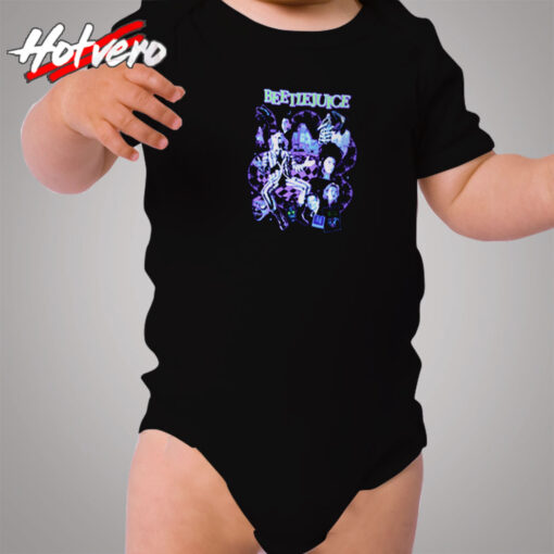 Beetlejuice Purple Tonal Poster Girls Cozy Baby Onesies