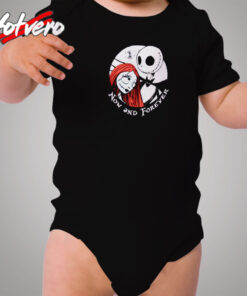 Before Christmas Jack & Sally Now And Forever Cozy Baby Onesies