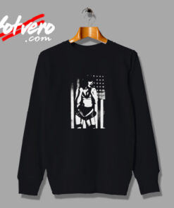 Bettie American Flag Retro Pin Up Girl Urban Sweatshirt