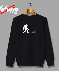 Bigfoot Walking A Daschund Urban Sweatshirt