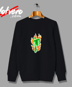 Billie Eilish Flaming Neon Official Logo Urban Sweatshirt