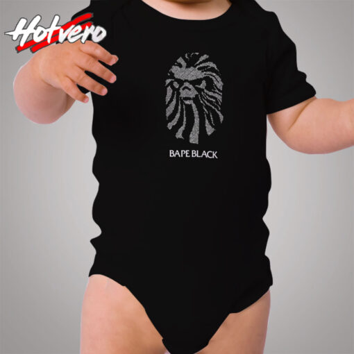 Black Bape Crystal Logo Cozy Baby Onesies