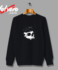 Black Cats In Skull Urban Sweatshirt