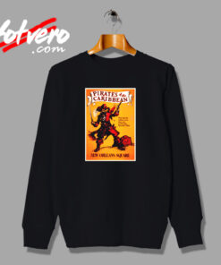 Blackbeard Pirates Of The Caribbean New Orleans Square Vintage Parchment Poster Urban Sweatshirt