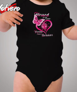 Blessed To Be Called Breast Cancer Survivor Cozy Baby Onesies