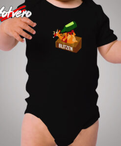 Blitzen Drunk Christmas Cozy Baby Onesies