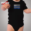 Blue Lives Matter Shirt I Don't Kneel American Flag Thin Blue Line Cozy Baby Onesies